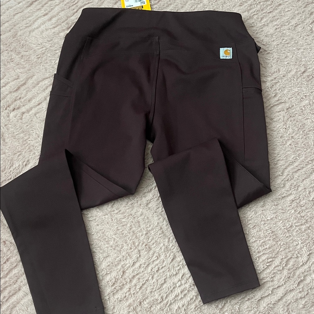 Carhartt Women's Dark Brown Leggings with Side Pockets